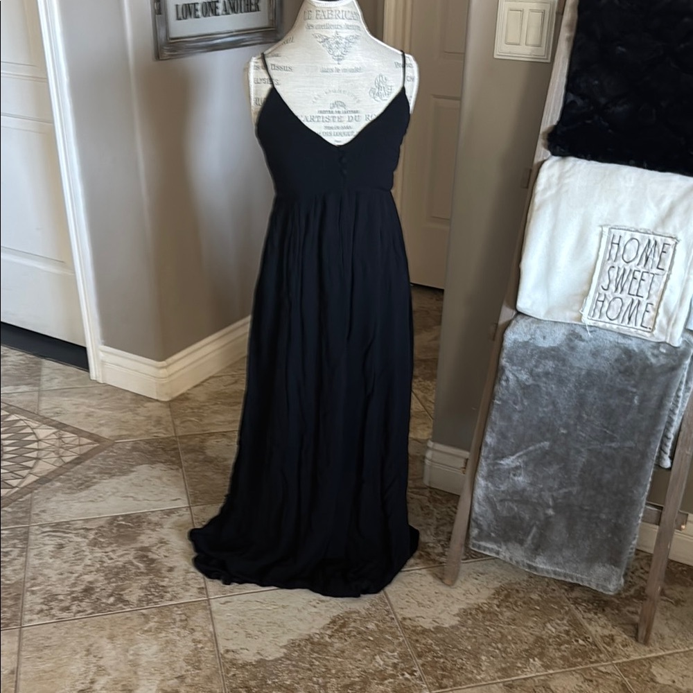 Mittoshop Black Sleeveless Maxi Dress